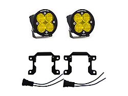 Baja Designs Squadron Sport LED Fog Light Pocket Kit; Amber (19-24 RAM 3500 Big Horn)