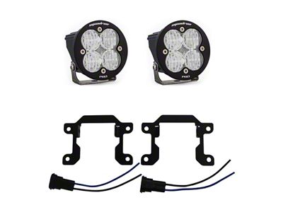 Baja Designs Squadron Sport LED Fog Light Pocket Kit; Clear (19-24 RAM 3500 Big Horn)