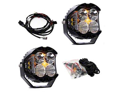 Baja Designs LP4 Pro LED Auxiliary Light Pods with Amber Backlight; Spot Beam; Clear (Universal; Some Adaptation May Be Required)