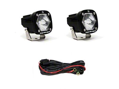 Baja Designs S1 LED Auxiliary Light Pods; Spot Beam; Clear (Universal; Some Adaptation May Be Required)