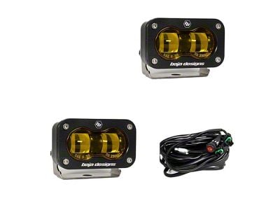 Baja Designs S2 SAE LED Auxiliary Light Pods; Amber (Universal; Some Adaptation May Be Required)