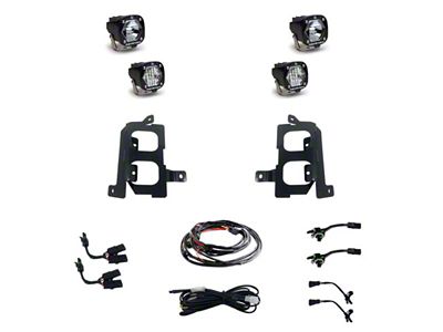 Baja Designs S1 Dual LED Fog Light Pocket Kit; Clear (20-24 Sierra 2500 HD)