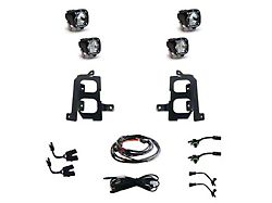 Baja Designs S1 Dual LED Fog Light Pocket Kit; Clear (20-23 Sierra 3500 HD)