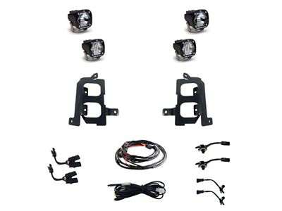 Baja Designs S1 Dual LED Fog Light Pocket Kit; Clear (20-23 Sierra 3500 HD)