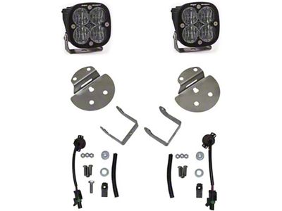 Baja Designs Squadron SAE LED Fog Light Pocket Kit; Clear (15-19 Sierra 3500 HD)