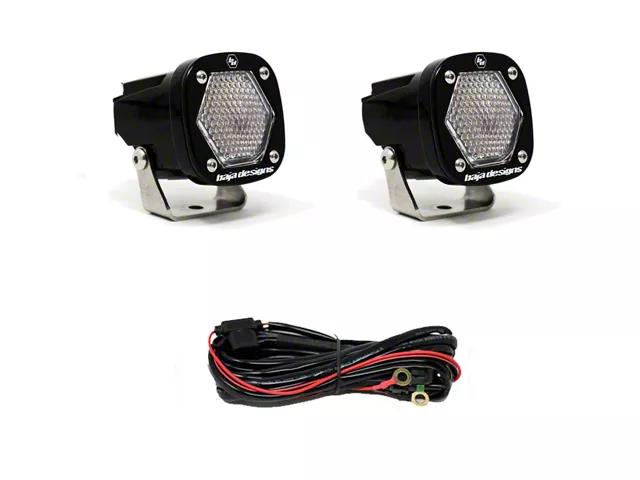Baja Designs S1 LED Auxiliary Light Pods; Work/Scene Beam; Clear (Universal; Some Adaptation May Be Required)
