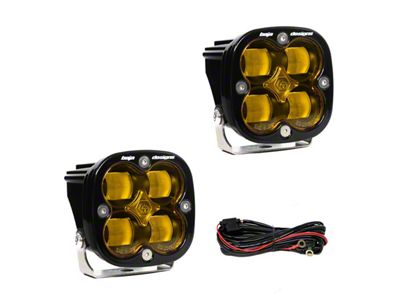 Baja Designs Squadron SAE LED Auxiliary Light Pods; Amber (Universal; Some Adaptation May Be Required)
