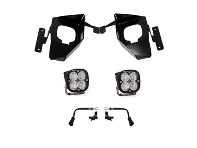 Baja Designs Squadron Sport LED Fog Light Pocket Kit; Clear (16-18 Silverado 1500)