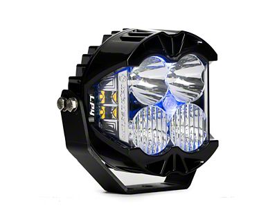 Baja Designs LP4 Pro LED Auxiliary Light Pod with Blue Backlight; Driving/Combo Beam; Clear (Universal; Some Adaptation May Be Required)