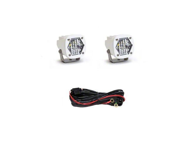 Baja Designs S1 White LED Auxiliary Light Pods; Wide Cornering Beam; Clear (Universal; Some Adaptation May Be Required)