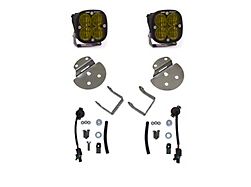 Baja Designs Squadron SAE LED Fog Light Pocket Kit; Amber (15-19 Silverado 2500 HD)