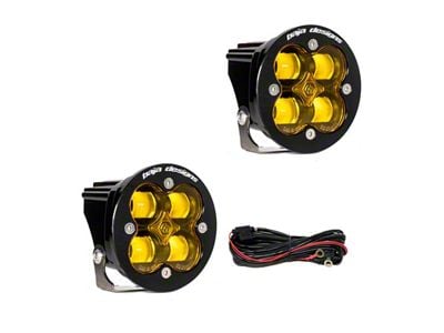 Baja Designs Squadron-R SAE LED Auxiliary Light Pods; Amber (Universal; Some Adaptation May Be Required)