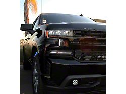 Baja Designs Squadron SAE LED Fog Light Pocket Kit; Clear (20-23 Silverado 3500 HD)