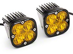 Baja Designs Squadron Sport LED Fog Light Pocket Kit; Amber (20-23 Silverado 3500 HD)