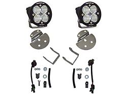 Baja Designs Squadron Sport LED Fog Light Pocket Kit; Clear (15-19 Silverado 3500 HD)