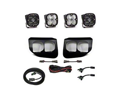 Baja Designs Squadron SAE/Pro Dual LED Fog Light Pocket Kit; Clear (20-22 F-250 Super Duty)