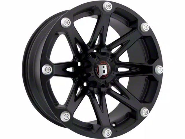 Ballistic Jester Flat Black 5-Lug Wheel; 20x9; -12mm Offset (02-08 RAM 1500, Excluding Mega Cab)