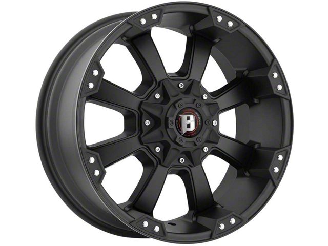 Ballistic Morax Flat Black 5-Lug Wheel; 17x9; -12mm Offset (97-03 F-150)