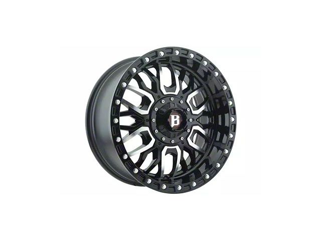 Ballistic Tomahawk Gloss Black Machined 6-Lug Wheel; 20x9; 0mm Offset (19-23 Ranger)