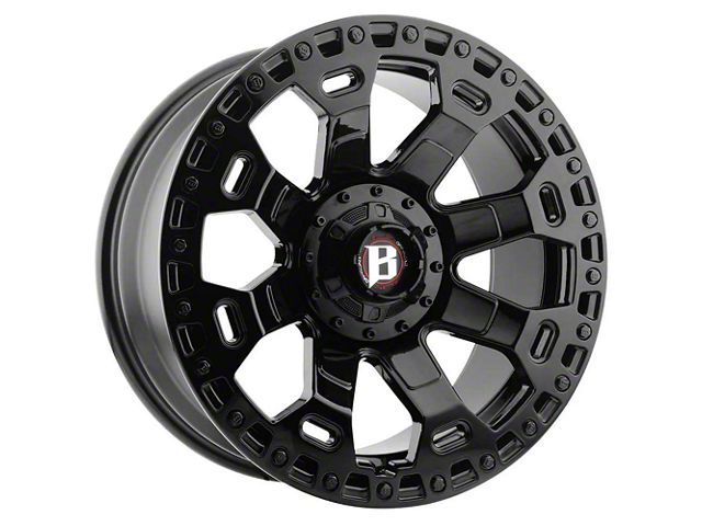 Ballistic Moab Gloss Black 6-Lug Wheel; 20x9; -12mm Offset (21-24 Yukon)