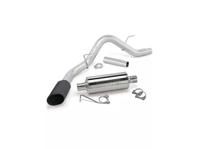 Banks Power Monster Single Exhaust System with Black Tip; Side Exit (15-20 2.7L EcoBoost F-150)