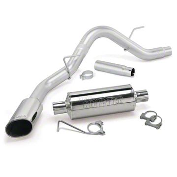 Banks Power Monster Single Exhaust System with Chrome Tip; Side Exit (15-20 2.7L EcoBoost F-150)