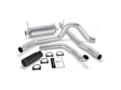 Banks Power Monster Single Exhaust System with Black Tip; Side Exit (1999 7.3L Powerstroke F-250 Super Duty w/ Catalytic Converter)