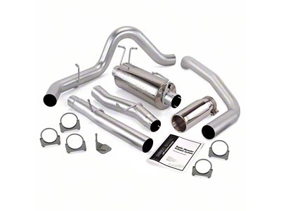 Banks Power Monster Single Exhaust System with Chrome Tip; Side Exit (03-07 6.0L Powerstroke F-250 Super Duty w/ Automatic Transmission & Catalytic Converter)