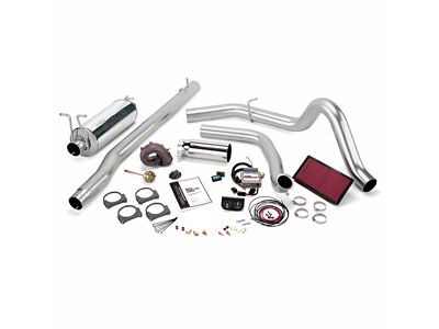 Banks Power Stinger-Plus Bundle with Single Exhaust System and Chrome Tip (Early 1999.5 7.3L Powerstroke F-250 Super Duty w/ Automatic Transmission)