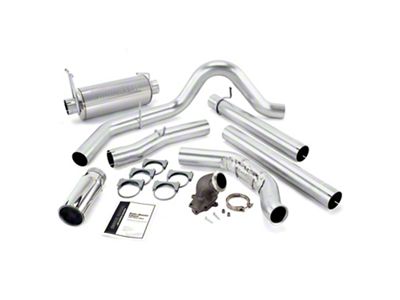 Banks Power Monster Single Exhaust System with Power Elbow and Chrome Tip; Side Exit (01-03 7.3L Powerstroke F-350 Super Duty w/ Manual Transmission & Catalytic Converter)