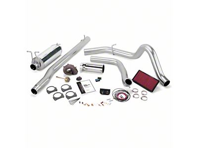 Banks Power Stinger-Plus Bundle with Single Exhaust System and Chrome Tip (Early 1999 7.3L Powerstroke F-350 Super Duty w/ Manual Transmission)