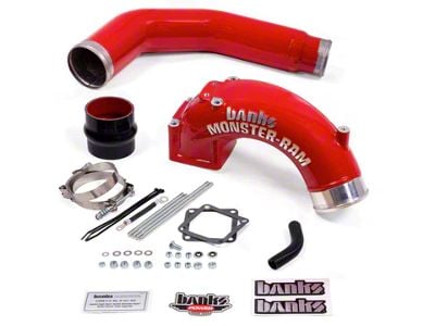 Banks Power 3.50-Inch Monster-Ram Intake System with Boost Tube; Red (03-07 5.9L RAM 2500)