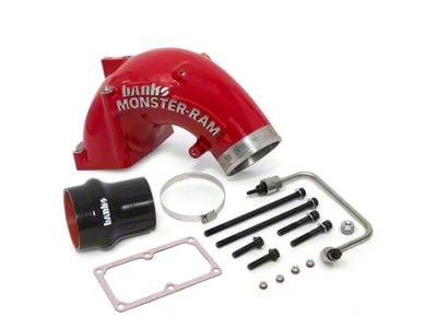 Banks Power 4-Inch Monster-Ram Intake System with Fuel Line; Red (07.5-18 6.7L RAM 2500)