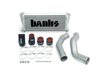 Banks Power Techni-Cooler Intercooler Upgrade Kit with Boost Tubes; Raw (13-18 6.7L RAM 2500)