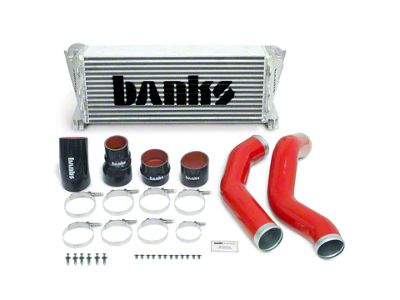 Banks Power Techni-Cooler Intercooler Upgrade Kit with Boost Tubes; Red (13-18 6.7L RAM 2500)