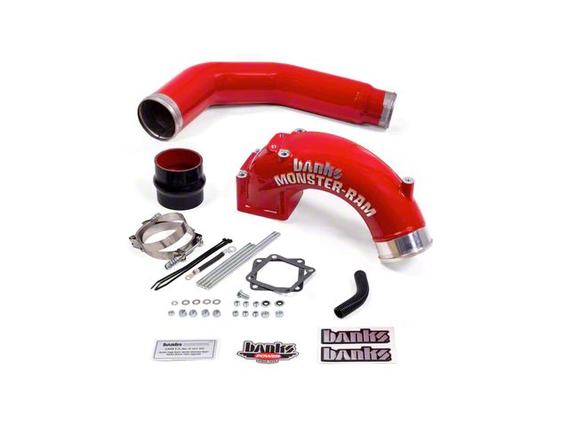 Banks Power 3.50-Inch Monster-Ram Intake System with Boost Tube; Red (03-07 5.9L RAM 3500)