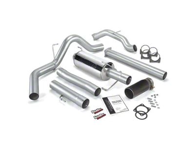 Banks Power 4-Inch Monster DPF-Back Single Exhaust System with Black Tip; Side Exit (03-04 5.9L RAM 3500)