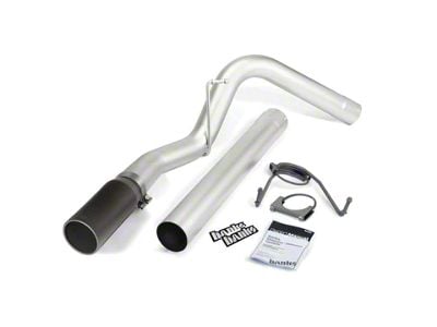 Banks Power 4-Inch Monster DPF-Back Single Exhaust System with Black Tip; Side Exit (07-12 6.7L RAM 3500)