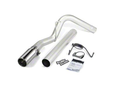 Banks Power 4-Inch Monster DPF-Back Single Exhaust System with Chrome Tip; Side Exit (07-12 6.7L RAM 3500)