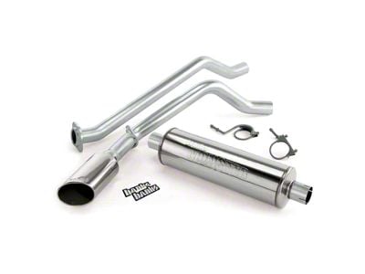 Banks Power Monster Single Exhaust System with Chrome Tip; Side Exit (14-18 5.3L Sierra 1500)