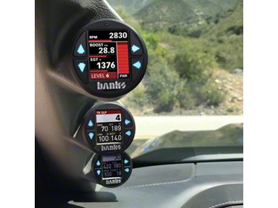 Banks Power Six-Gun Diesel Tuner with iDash SuperGauge (01-Early 04 6.6L Duramax Sierra 2500 HD)