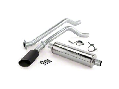 Banks Power Monster Single Exhaust System with Black Tip; Side Exit (14-18 5.3L Silverado 1500)