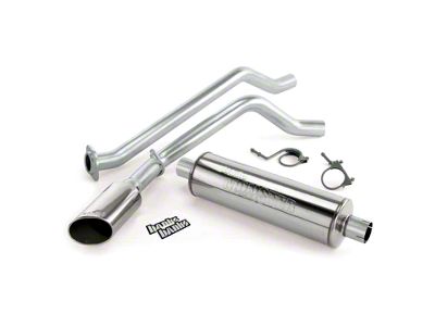 Banks Power Monster Single Exhaust System with Chrome Tip; Side Exit (14-18 5.3L Silverado 1500)