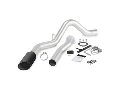 Banks Power Monster DPF-Back Single Exhaust System with Black SideKick Tip; Side Exit (07-10 6.6L Silverado 3500 HD)