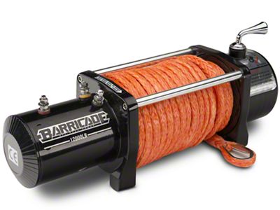 Barricade 12,000 lb. Winch with Synthetic Rope (Universal; Some Adaptation May Be Required)