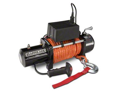 Barricade 12,000 lb. Winch with Synthetic Rope (Universal; Some Adaptation May Be Required)