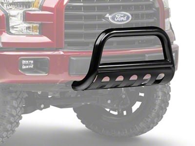 Barricade 3-Inch Bull Bar with Skid Plate; Gloss Black (04-25 F-150, Excluding EcoBoost & Raptor)