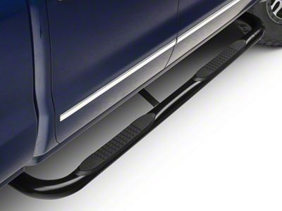 Barricade 3-Inch Side Step Bars; Body Mount; Black (14-18 Silverado 1500)