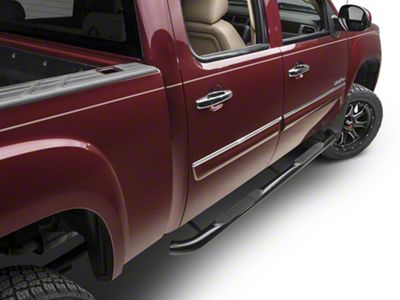 Barricade 3-Inch Side Step Bars; Rocker Mount; Black (07-13 Sierra 1500)