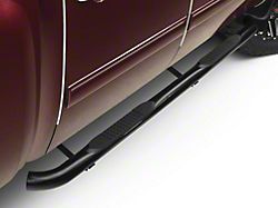 Barricade 3-Inch Side Step Bars; Rocker Mount; Black (07-13 Silverado 1500)
